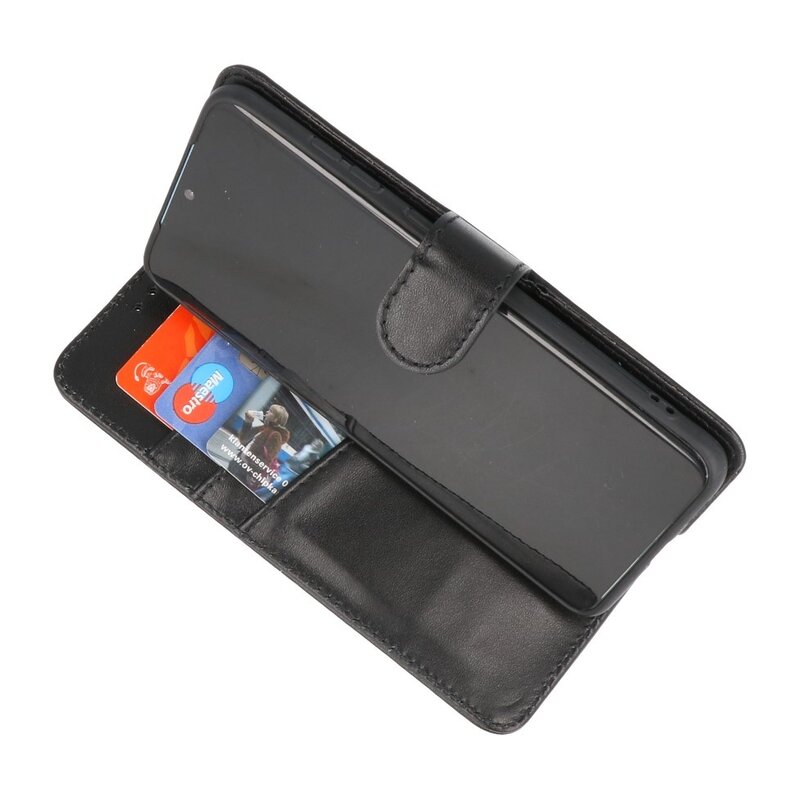 Etui Cuir Véritable Etui Portefeuille Samsung Galaxy S20 Noir