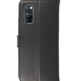 Echt Lederen Hoesje Wallet Case Samsung Galaxy S20 Zwart