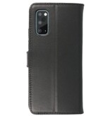 Echt Lederen Hoesje Wallet Case Samsung Galaxy S20 Zwart