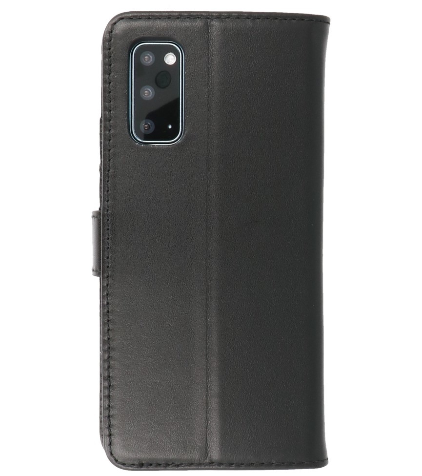 Echtes Leder Case Wallet Case Samsung Galaxy S20 Schwarz