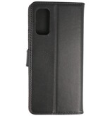 Etui i ægte læder Pung-etui til Samsung Galaxy S20 Sort