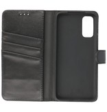 Echtes Leder Case Wallet Case Samsung Galaxy S20 Schwarz