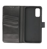 Etui Cuir Véritable Etui Portefeuille Samsung Galaxy S20 Noir
