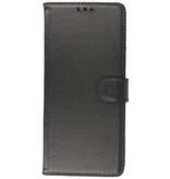 Etui portefeuille en cuir véritable Samsung Galaxy S20 Plus Noir