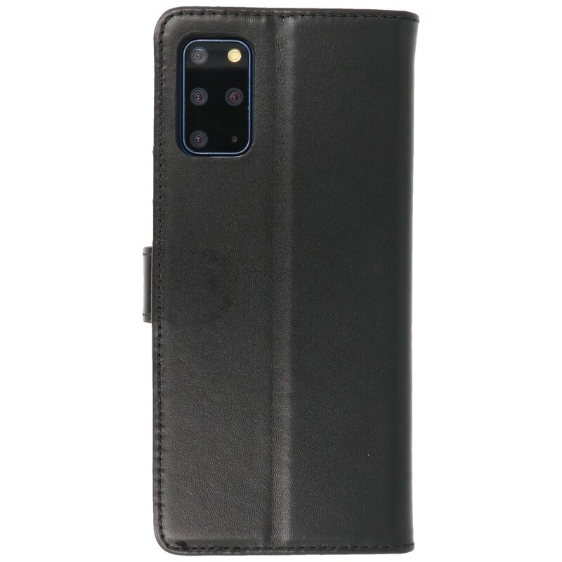 Etui portefeuille en cuir véritable Samsung Galaxy S20 Plus Noir