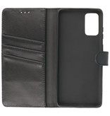 Funda de Piel Genuina Funda Billetera Samsung Galaxy S20 Plus Negra