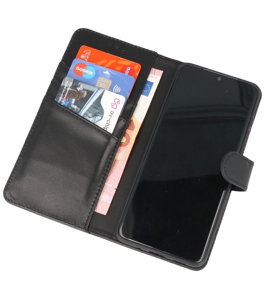 Genuine Leather Case Wallet Case Samsung Galaxy S20 Plus Black