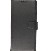 Echt Lederen Hoesje Wallet Case Samsung Galaxy S21 Zwart