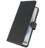 Echt Lederen Hoesje Wallet Case Samsung Galaxy S21 Plus Zwar