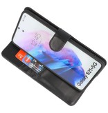 Echtes Leder Case Wallet Case Samsung Galaxy S21 Plus Schwarz