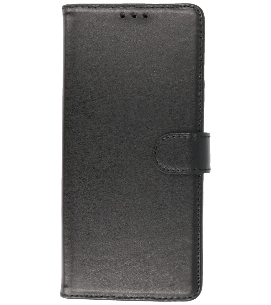 Echtes Leder Case Wallet Case Samsung Galaxy S21 Plus Schwarz