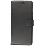 Echt Lederen Hoesje Wallet Case Samsung Galaxy S21 FE Zwart