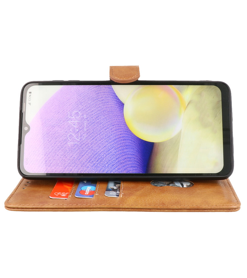 Bookstyle Wallet Cases Coque pour Samsung Galaxy S22 Plus Marron