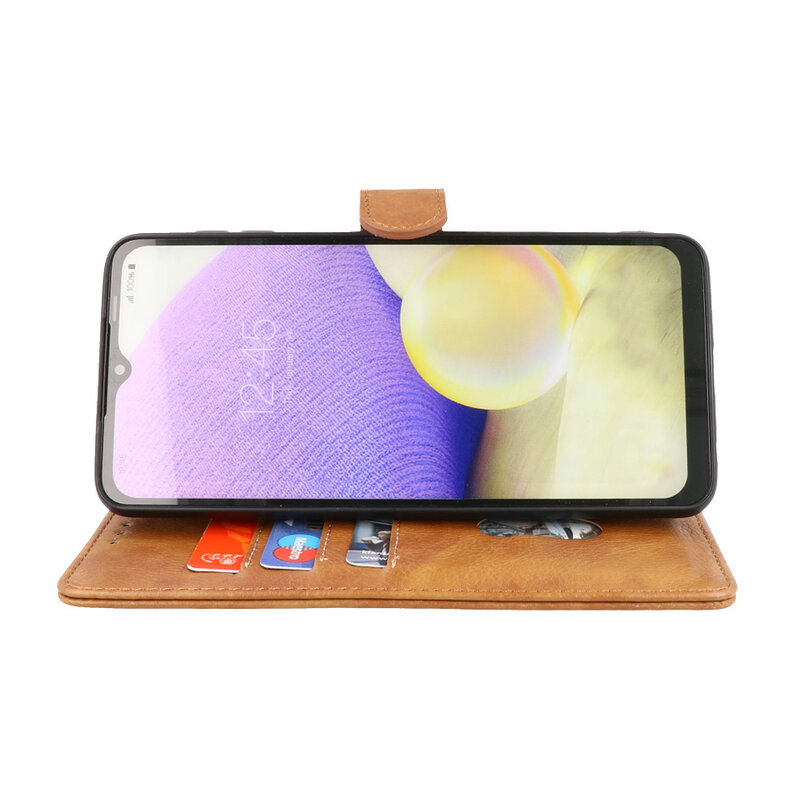 Bookstyle Wallet Cases Cover til Samsung Galaxy S22 Ultra Brown