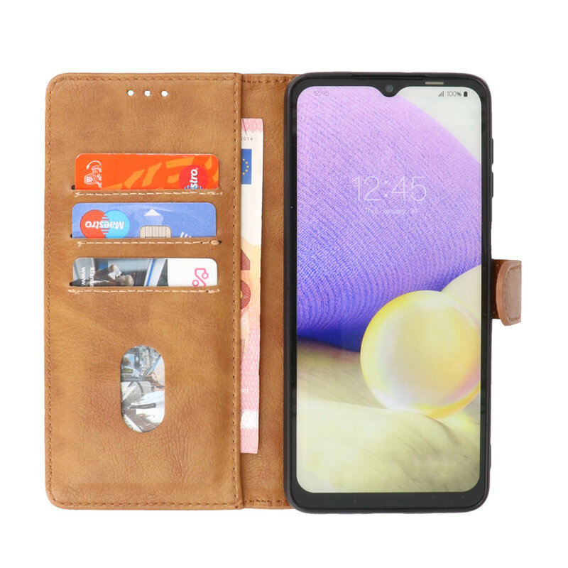 Bookstyle Wallet Cases Funda para Motorola Moto G51 5G Marrón
