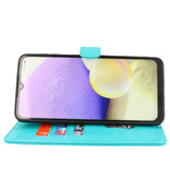 Bookstyle Wallet Cases Hoesje voor Samsung Galaxy M52 5G Groen