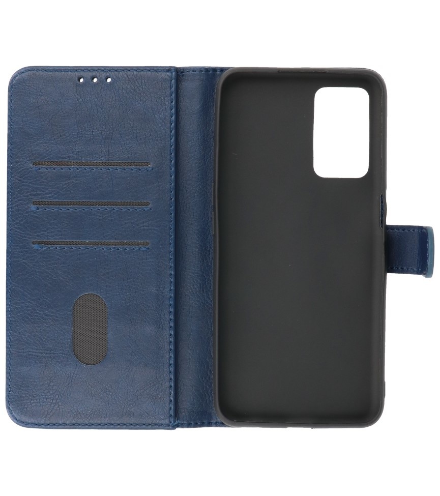 Bookstyle Wallet Cases Coque pour Samsung Galaxy M52 5G Bleu Marine
