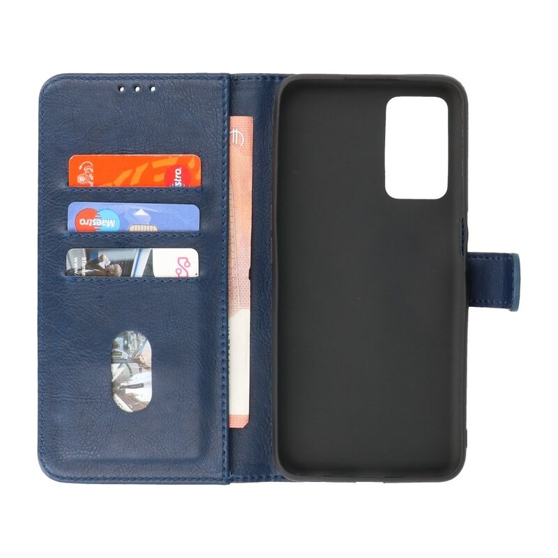 Bookstyle Wallet Cases Custodia per Samsung Galaxy M52 5G Navy