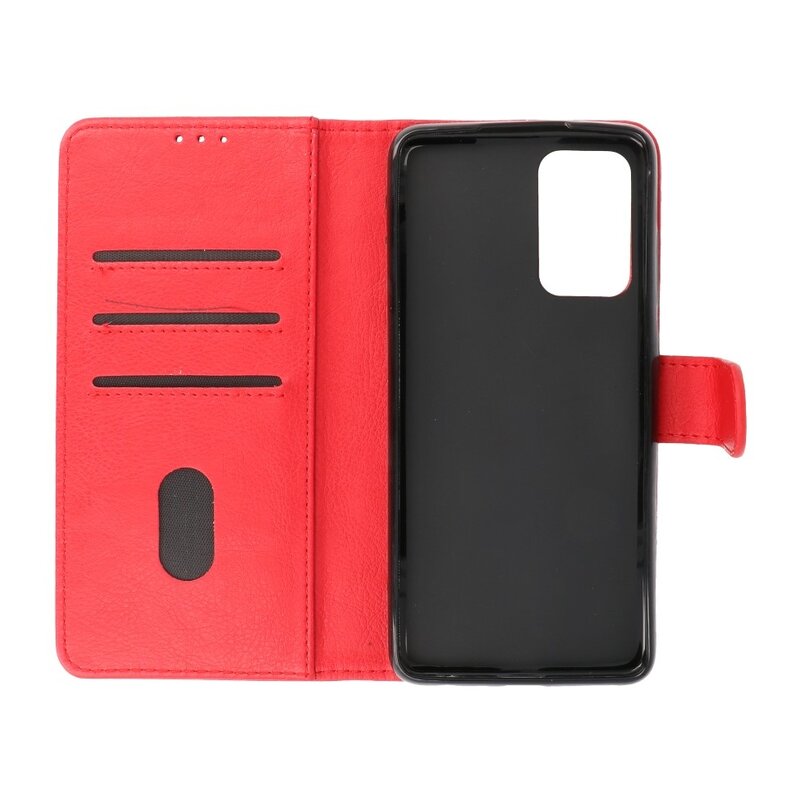 Bookstyle Wallet Cases Cover til Samsung Galaxy M52 5G Rød