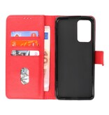 Bookstyle Wallet Cases Cover til Samsung Galaxy M52 5G Rød