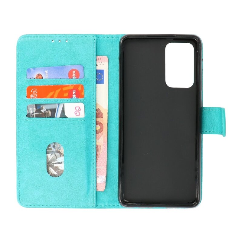 Bookstyle Wallet Cases Custodia per Samsung Galaxy M52 5G verde