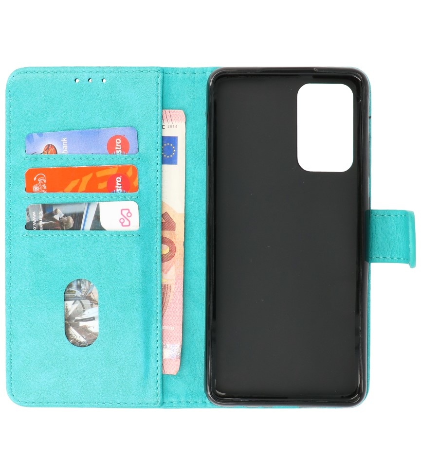 Bookstyle Wallet Cases Hülle für Samsung Galaxy M52 5G Grün