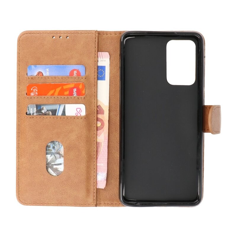 Bookstyle Wallet Cases Custodia per Samsung Galaxy M52 5G marrone