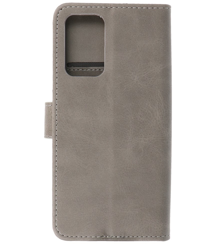 Bookstyle Wallet Cases Coque pour Samsung Galaxy M52 5G Gris