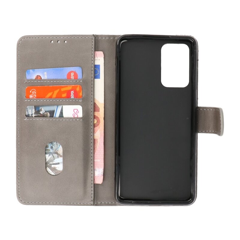 Bookstyle Wallet Cases Case for Samsung Galaxy M52 5G Gray