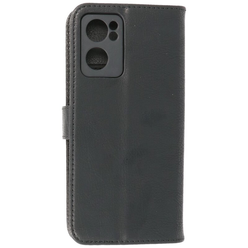 Bookstyle Wallet Cases Taske til Oppo Reno 7 SE 5G Sort