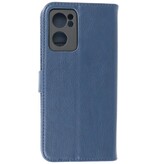 Bookstyle Wallet Cases Custodia per Oppo Reno 7 SE 5G Navy