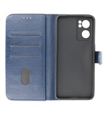 Bookstyle Wallet Cases Custodia per Oppo Reno 7 SE 5G Navy