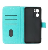 Bookstyle Wallet Cases Cover für Oppo Reno 7 SE 5G Grün