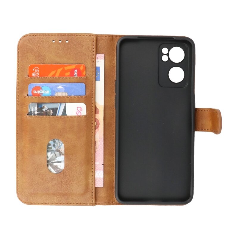 Bookstyle Wallet Cases Hülle für Oppo Reno 7 SE 5G Braun