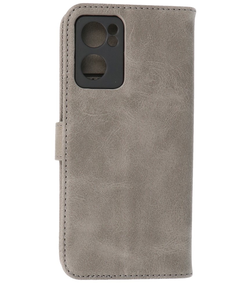 Bookstyle Wallet Cases Case for Oppo Reno 7 SE 5G Gray