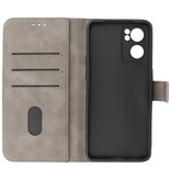 Bookstyle Wallet Cases Custodia per Oppo Reno 7 SE 5G grigio