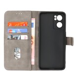 Bookstyle Wallet Cases Cover für Oppo Reno 7 SE 5G Grau