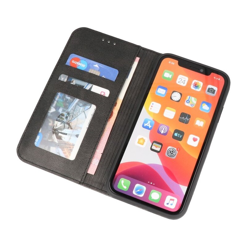 Magnetic Folio Book Case für iPhone 11 Pro Schwarz