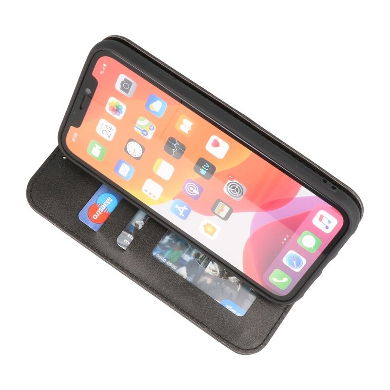 Magnetic Folio Book Case for iPhone 11 Pro Black