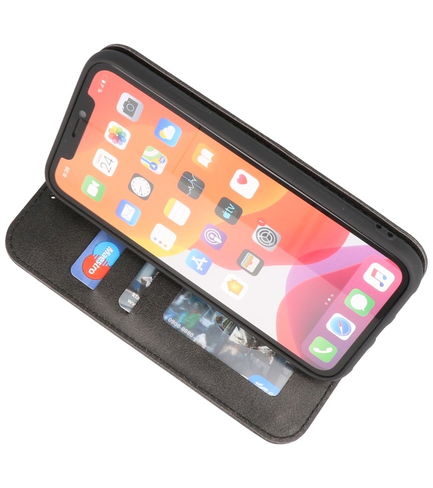 Magnetisch Folio Book Case voor iPhone 11 Pro Zwart