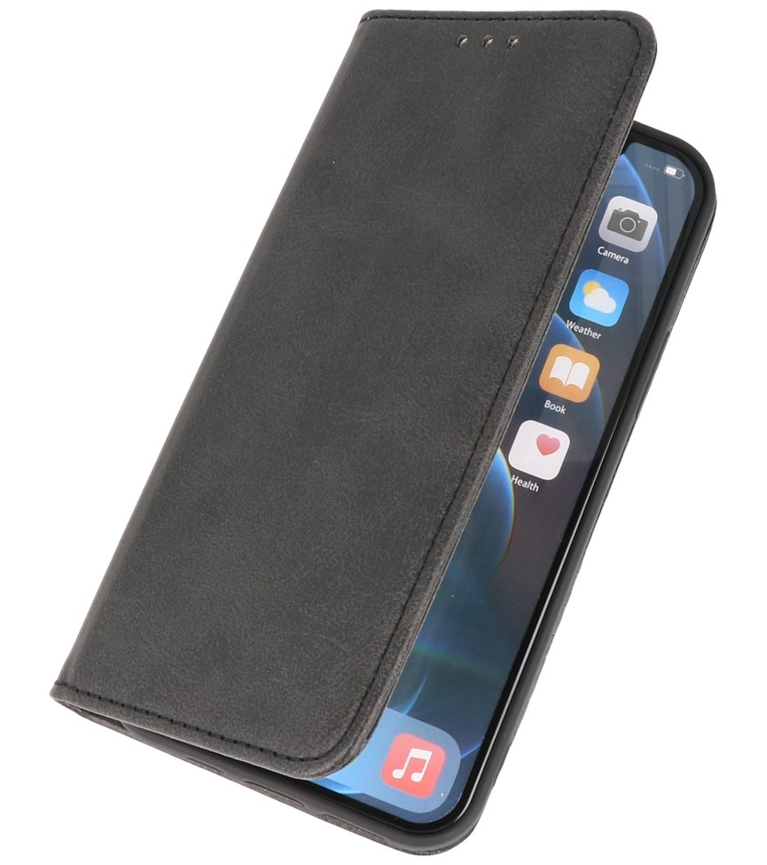 Custodia a libro magnetica Folio per iPhone 12 - 12 Pro nera