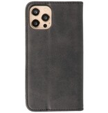 Magnetic Folio Book Case for iPhone 12 - 12 Pro Black