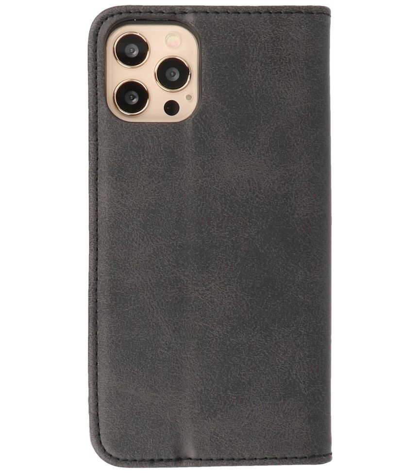 Estuche tipo libro magnético para iPhone 12 - 12 Pro Negro