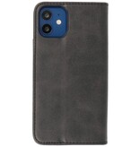 Magnetic Folio Book Case für iPhone 12 - 12 Pro Schwarz