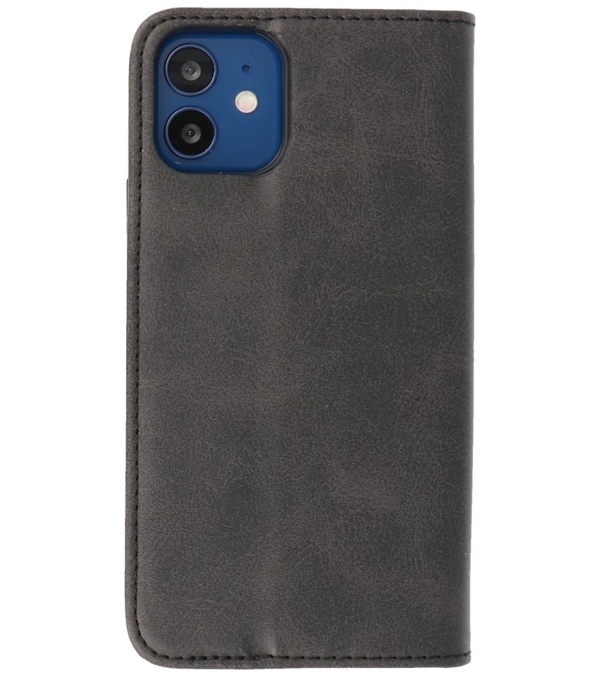 Magnetic Folio Book Case für iPhone 12 - 12 Pro Schwarz