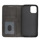Magnetisch Folio Book Case voor iPhone 12 - 12 Pro Zwart