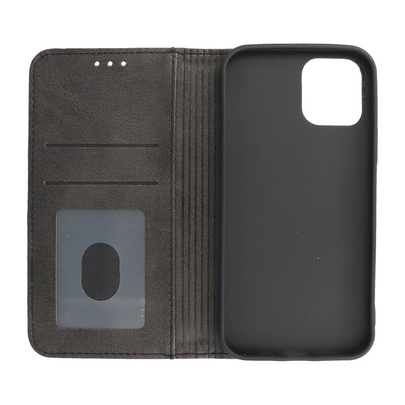 Magnetic Folio Book Case for iPhone 12 - 12 Pro Black
