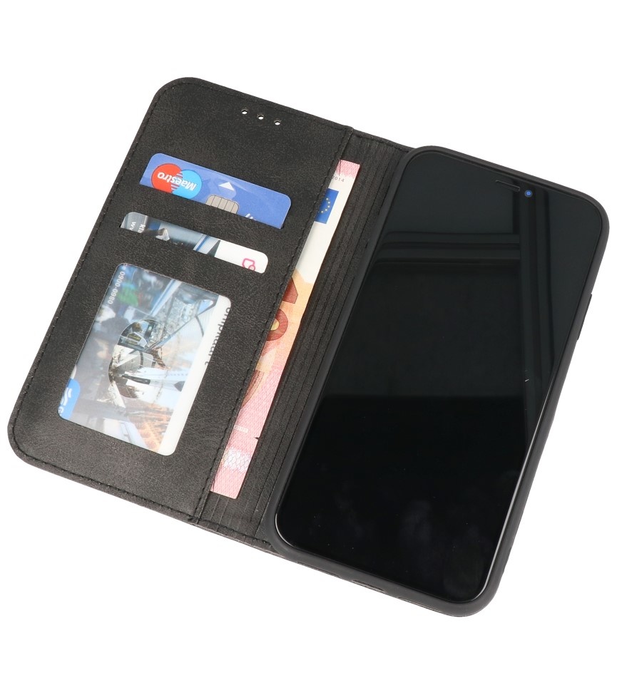 Magnetic Folio Book Case for Samsung Galaxy A12 5G Black