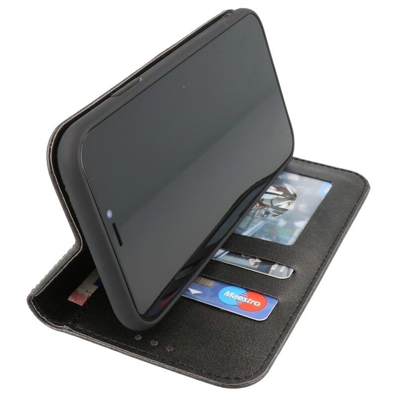 Magnetisch Folio Book Case voor Samsung Galaxy A12 5G Zwart