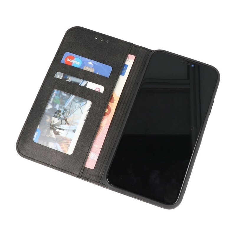Magnetic Folio Book Case für Samsung Galaxy S22 Schwarz